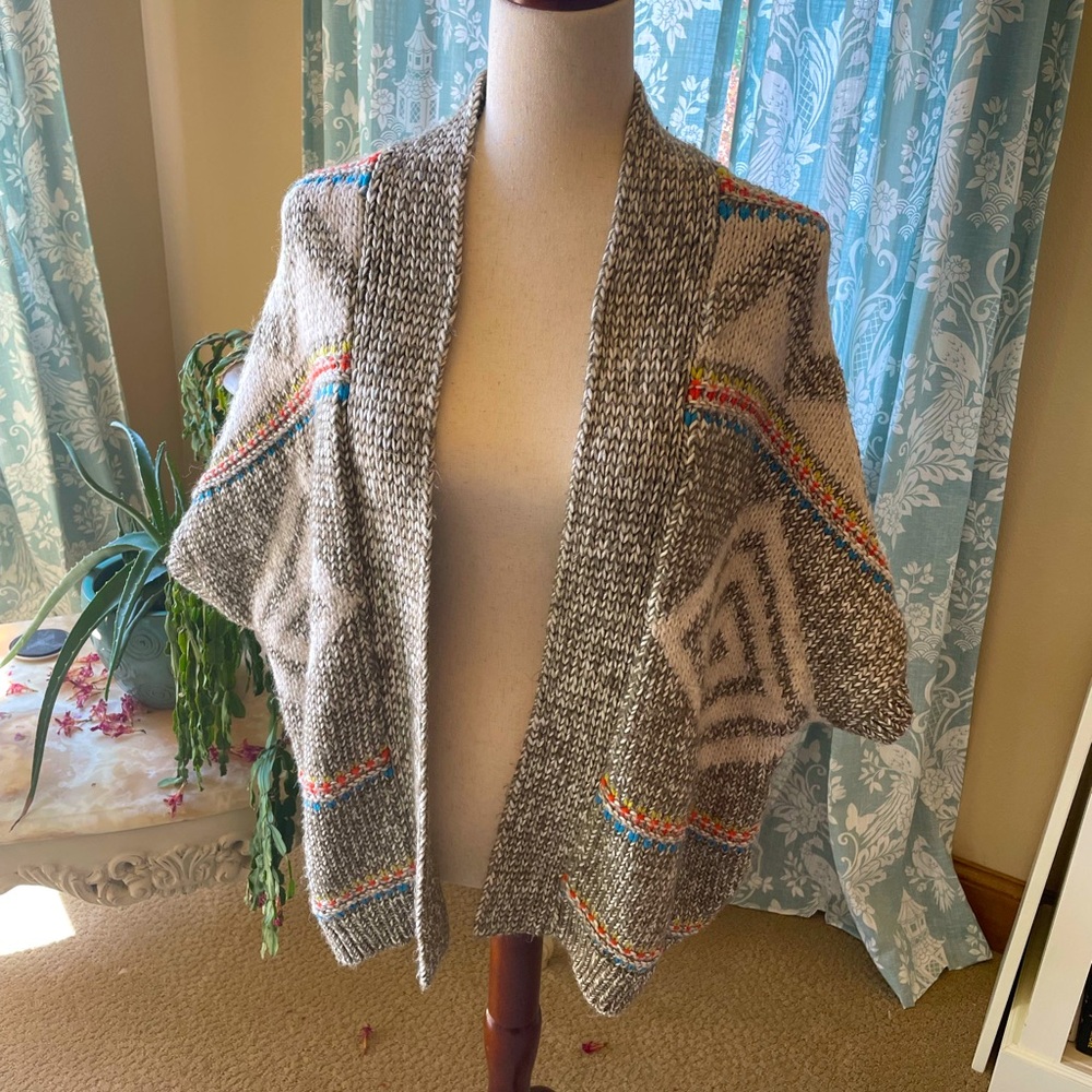 American Eagle chunky knit boho open cardigan